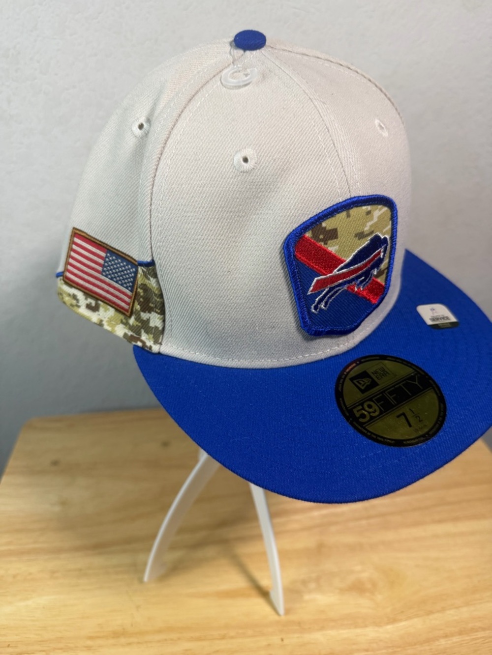 New Era White and Royal Blue Bills 59FIFTY Fitted Hat